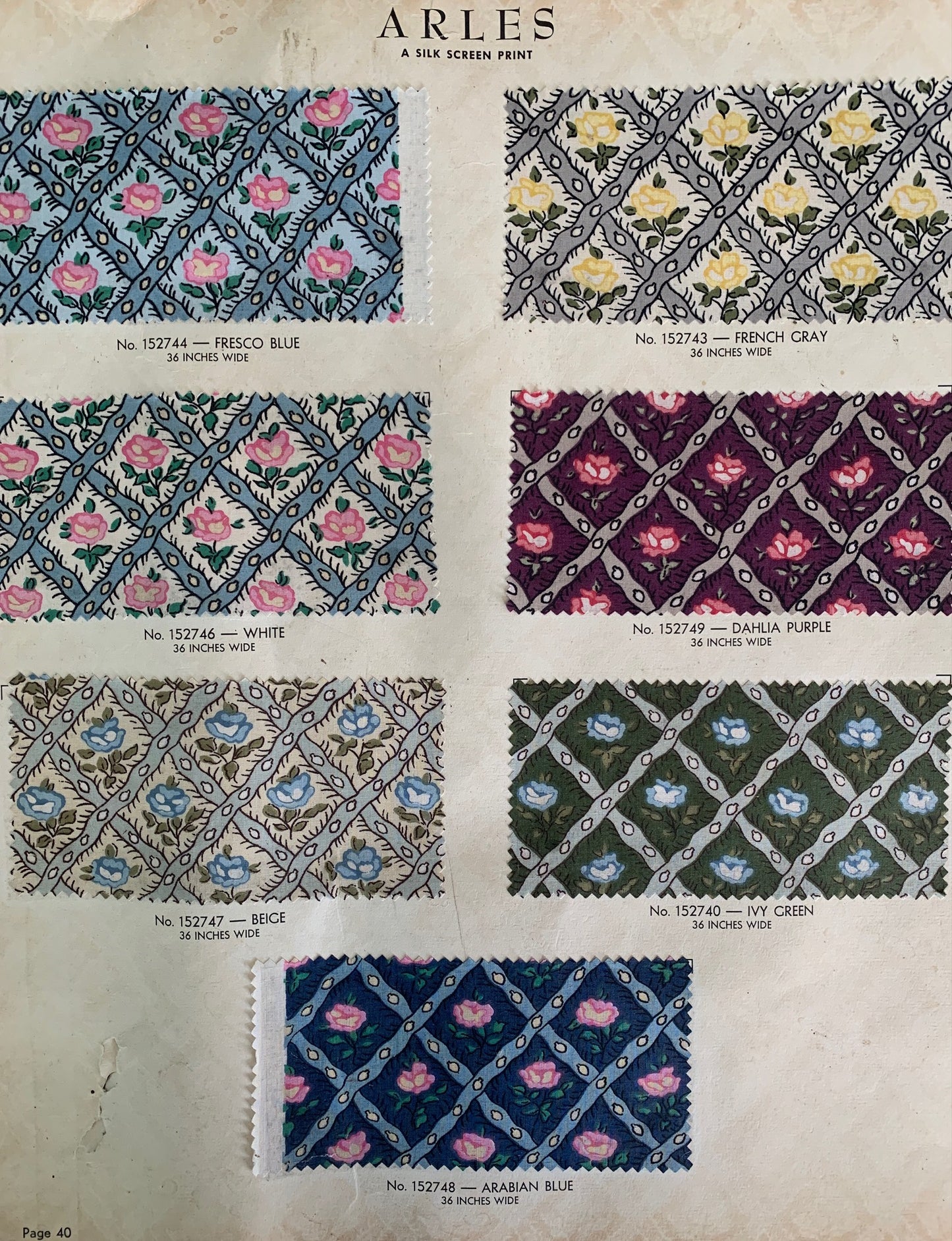 Schumacher Fabric archive page Arles