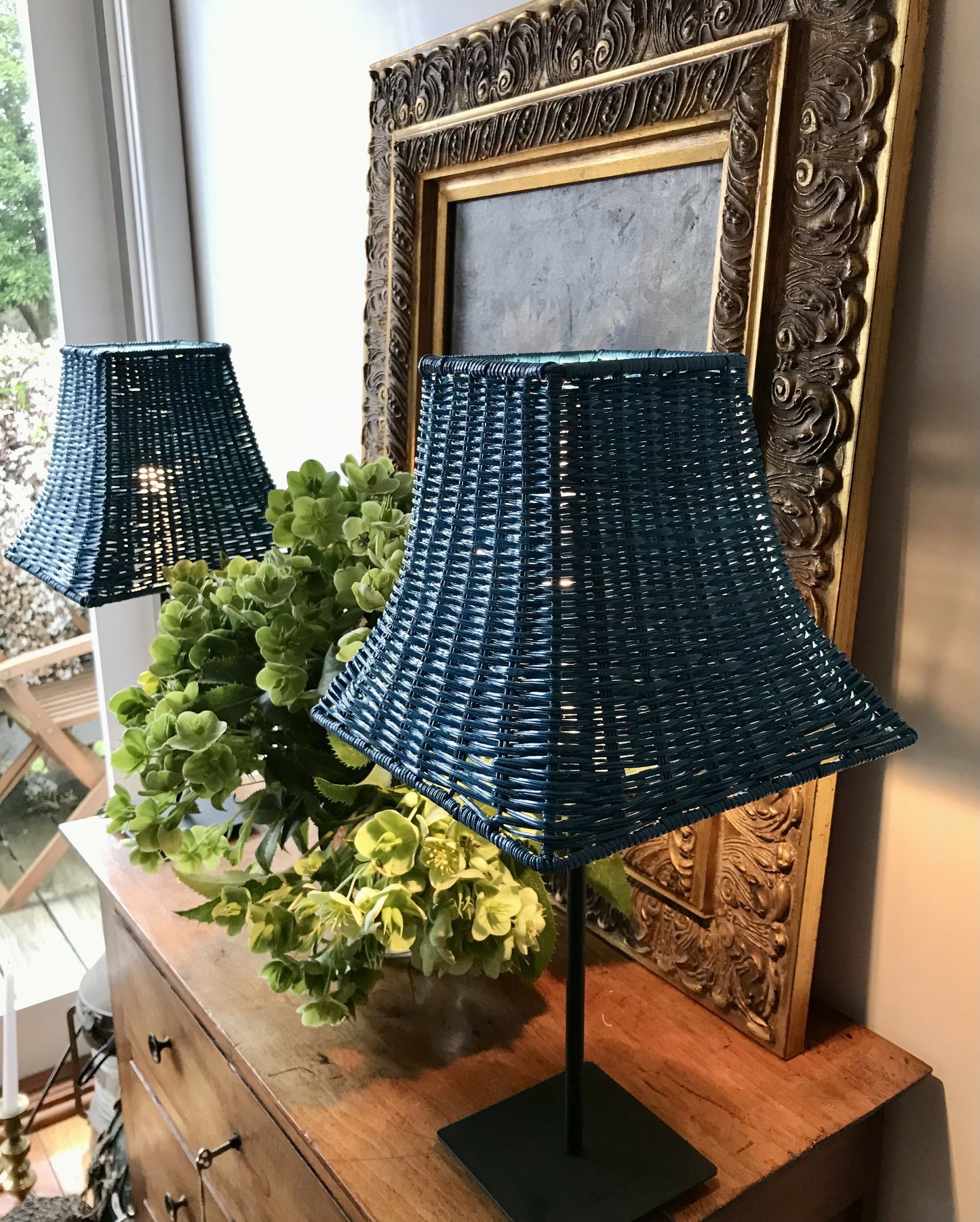 Blue Cane Lamps