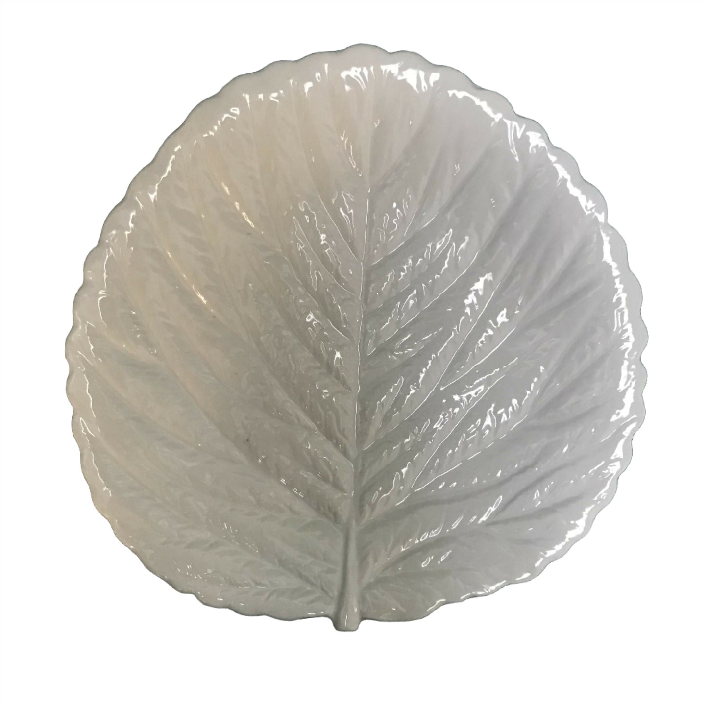 Medium white Italian Majolica Platter