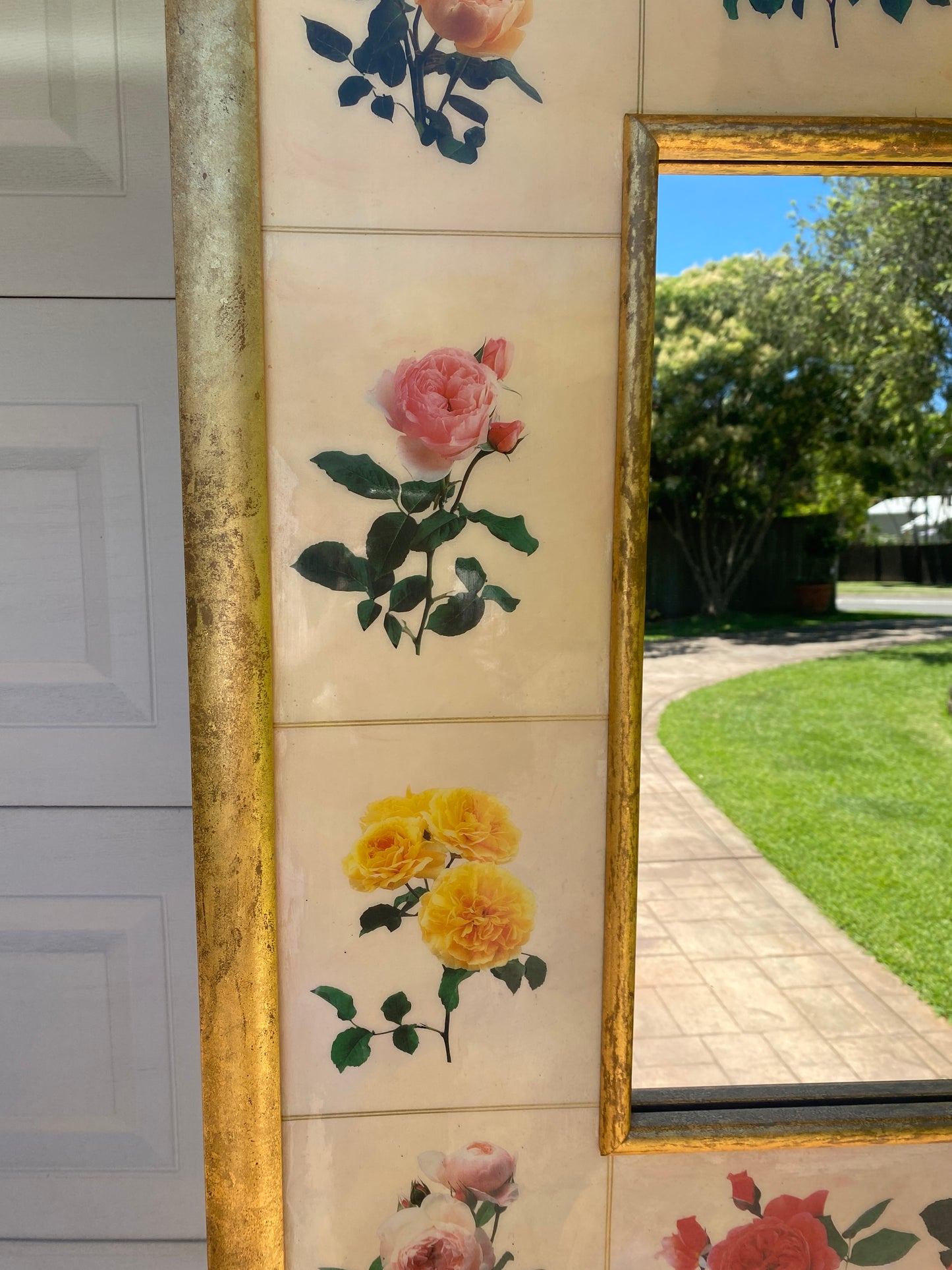 Floral chintz mirror