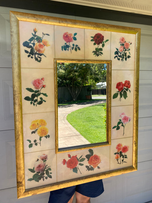 Floral chintz mirror