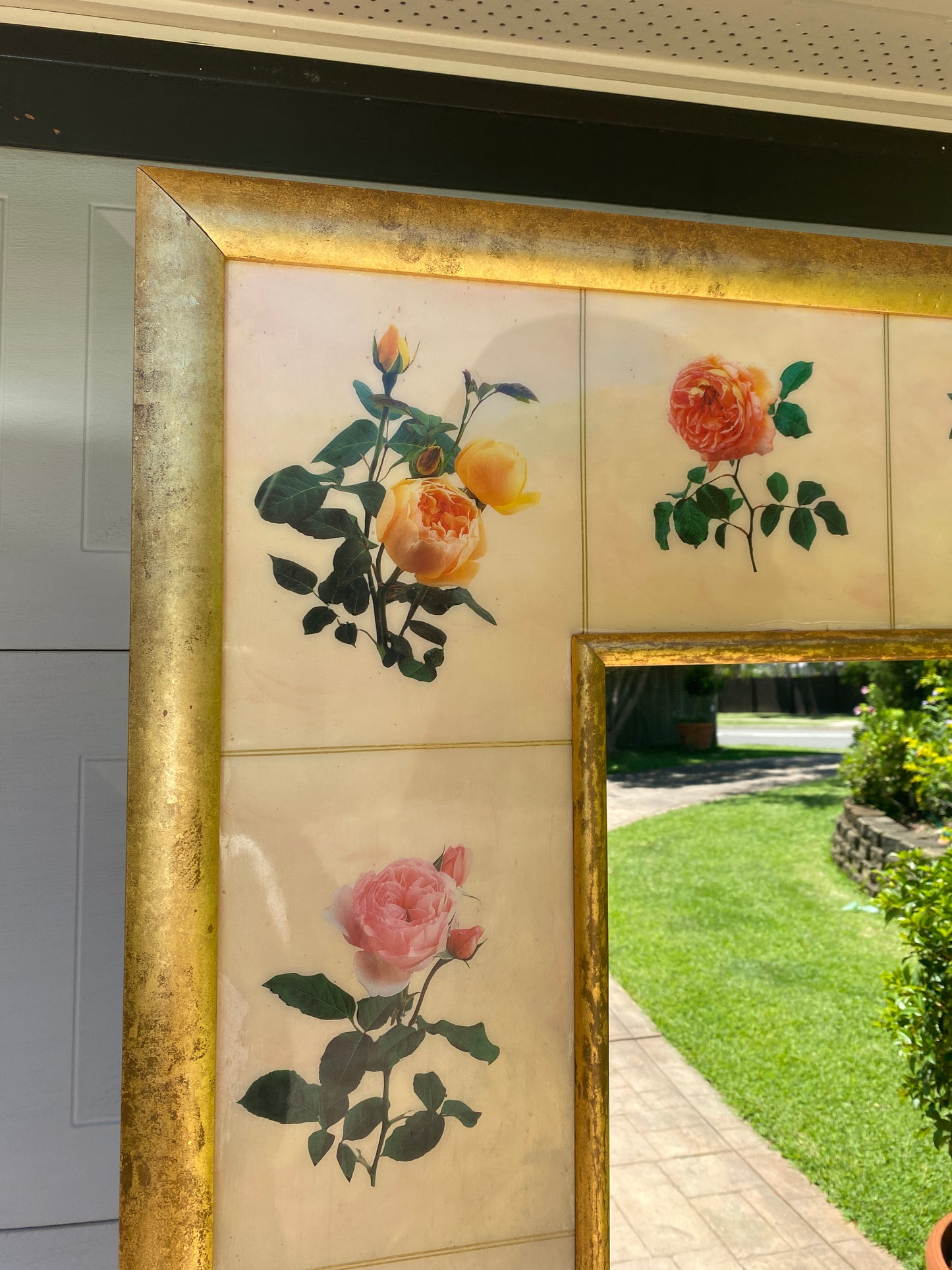Floral chintz mirror