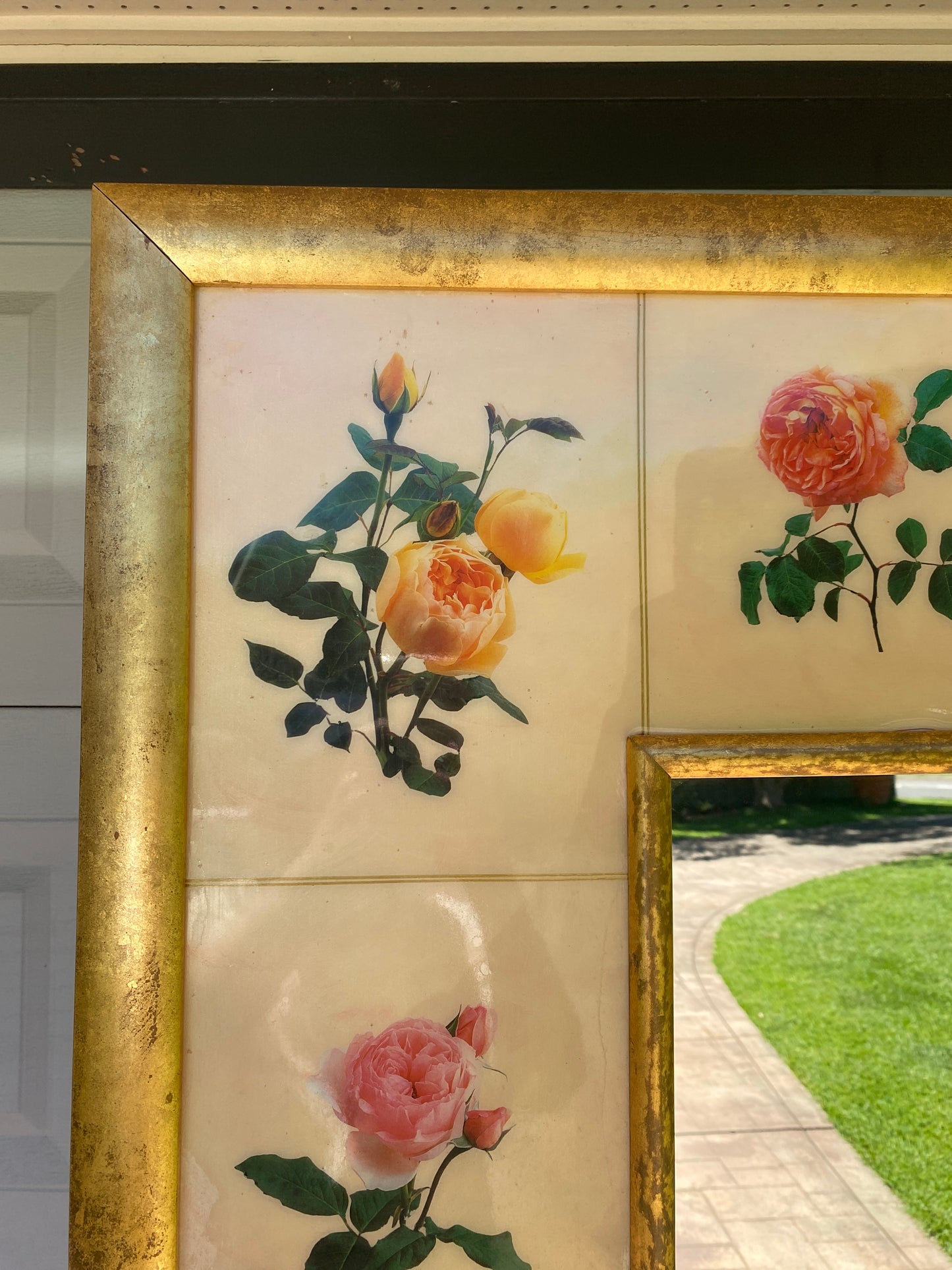 Floral chintz mirror