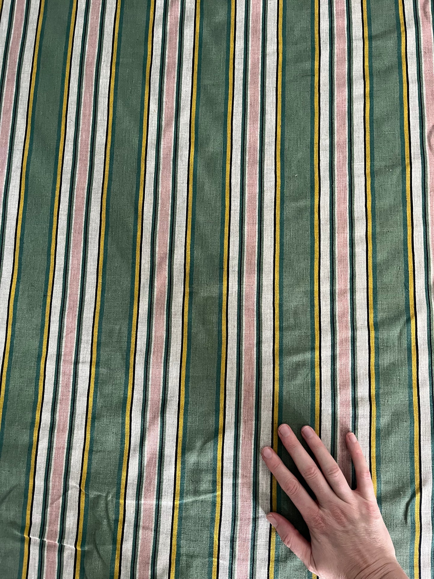 Stokelane Textiles 'Leigh Stripe' in Green
