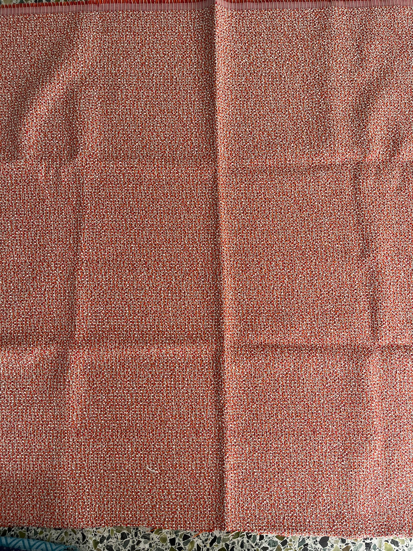 Orange woven fabric