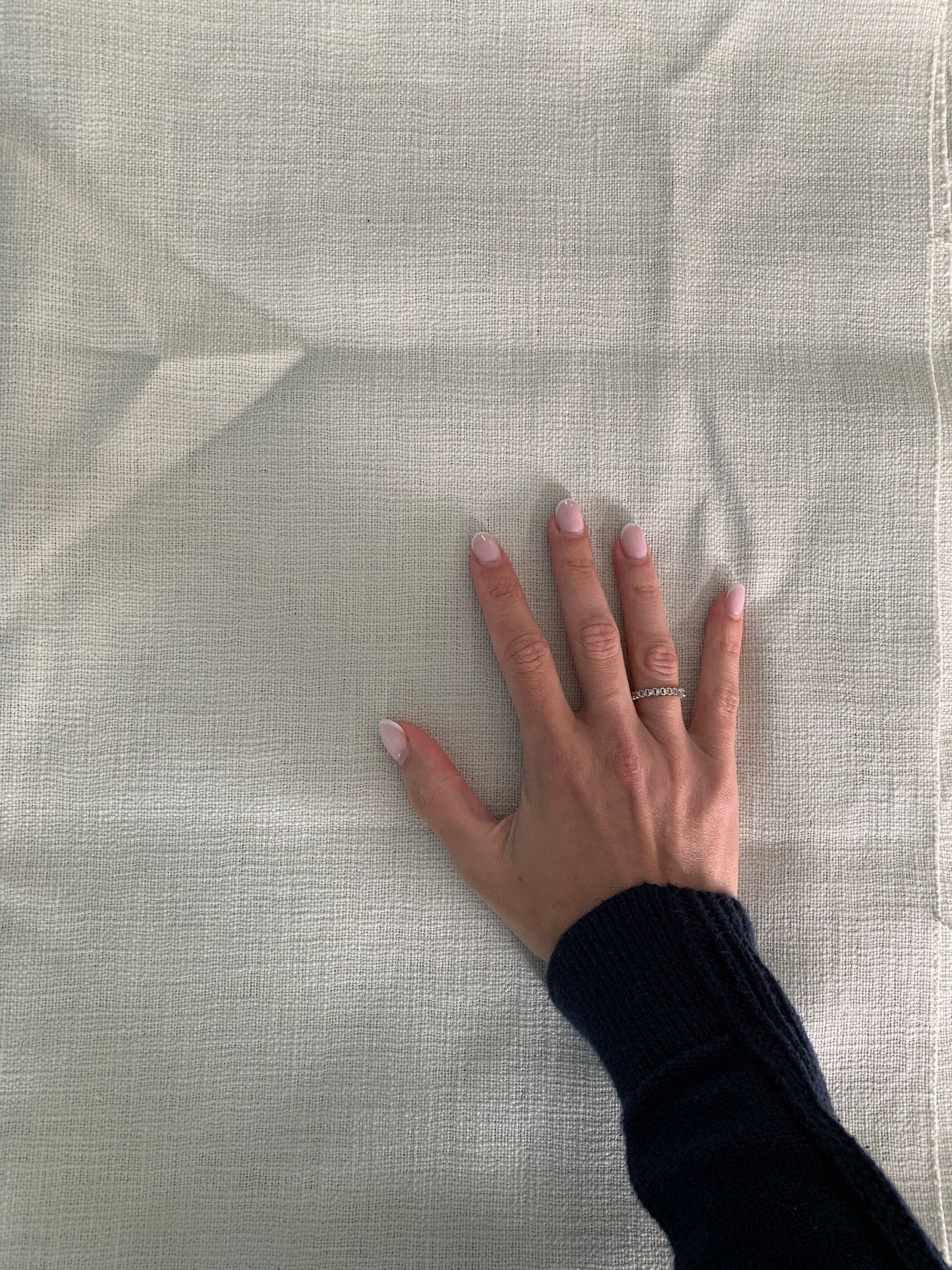 Cotton Pale Green Linen Fabric Remnant