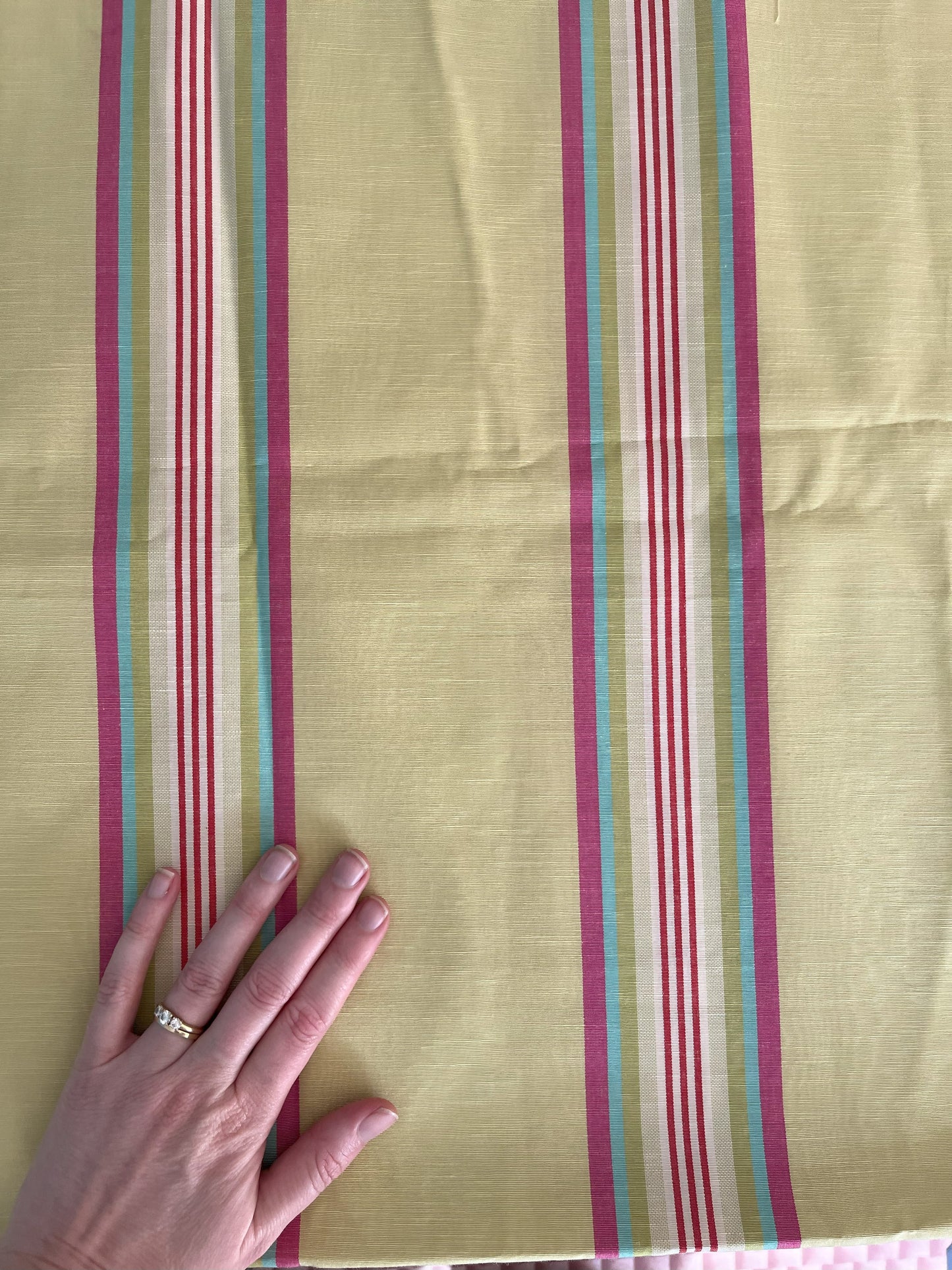 Multi-coloured Stripe Fabric Remnant