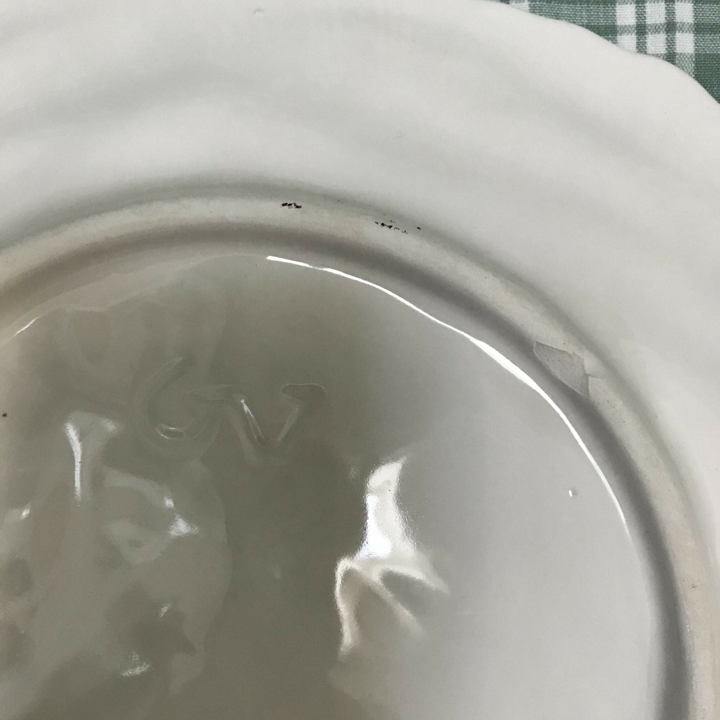 Medium white Italian Majolica Platter