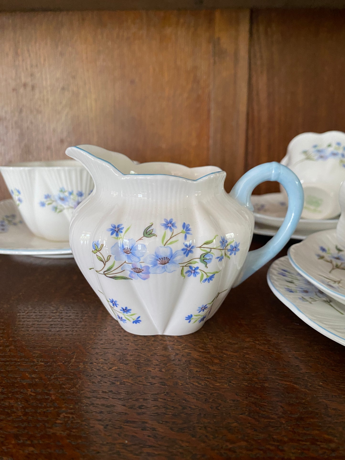 Blue Rock Shelley Porcelain Teaset