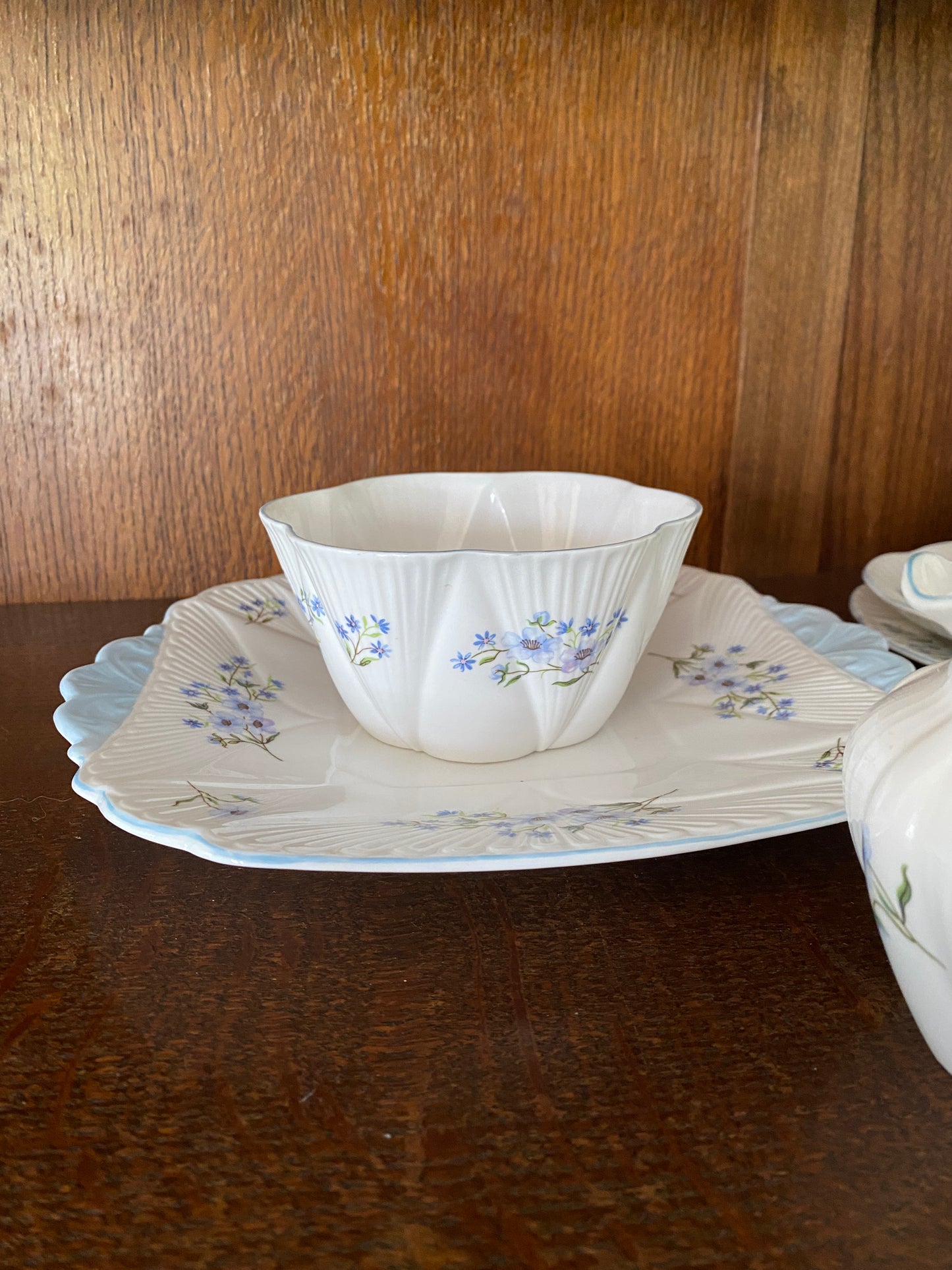 Blue Rock Shelley Porcelain Teaset