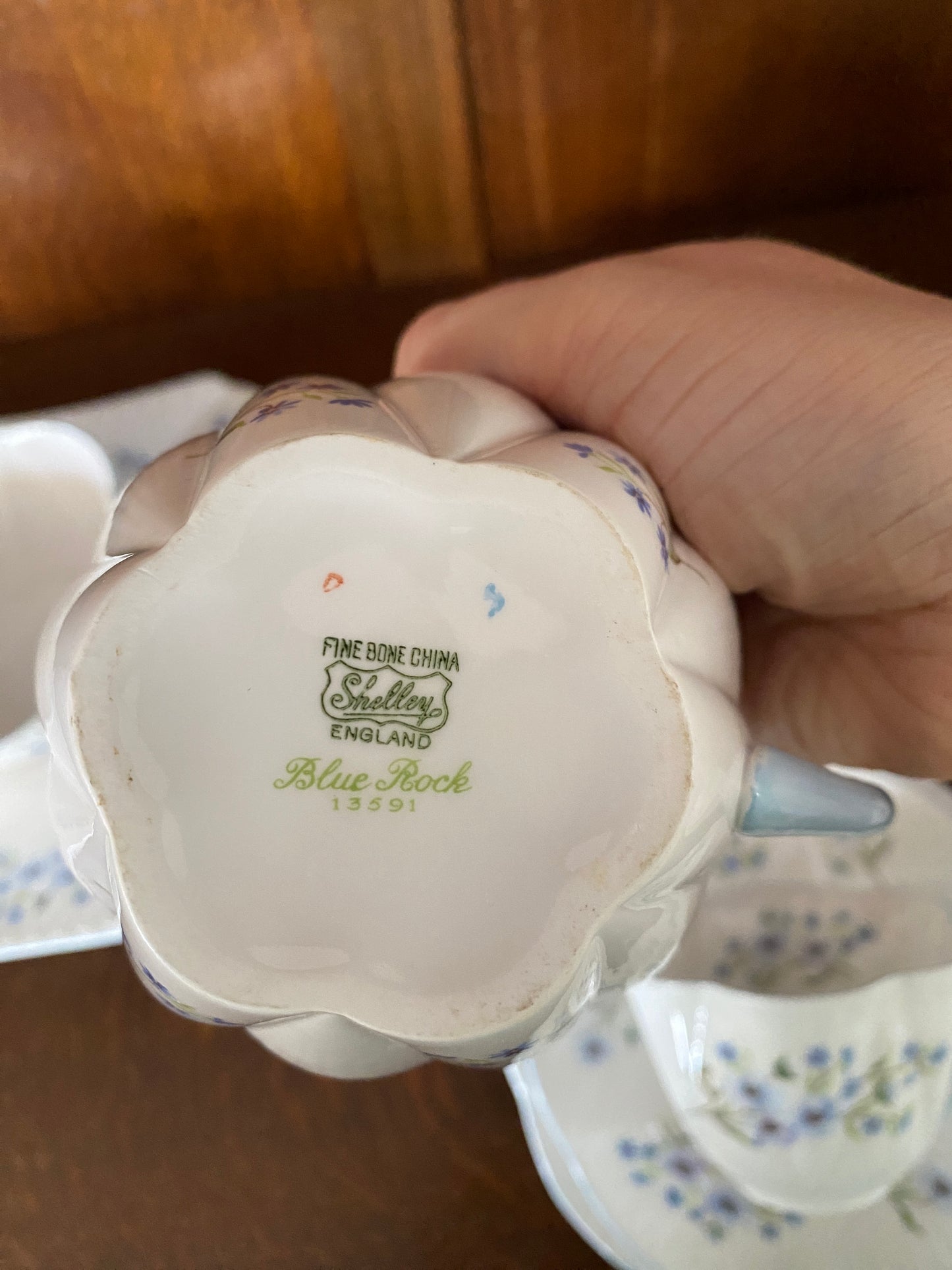 Blue Rock Shelley Porcelain Teaset