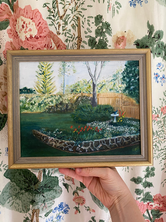Vintage Painting of a Garden