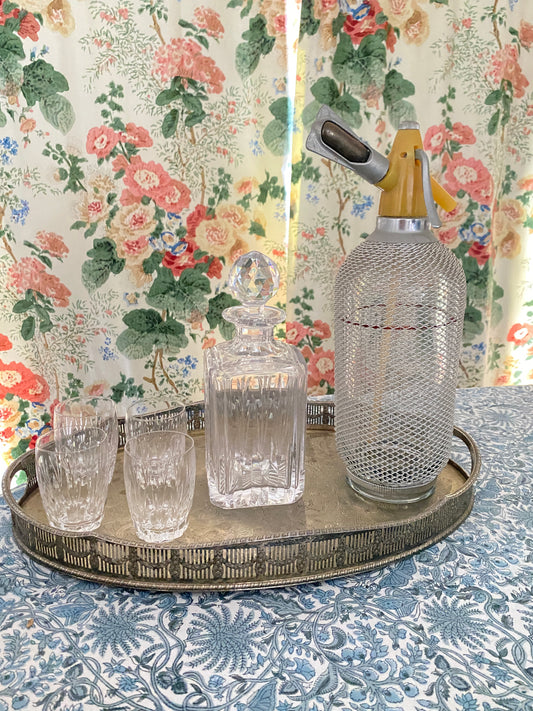 Set of 4 Vintage Crystal Glasses