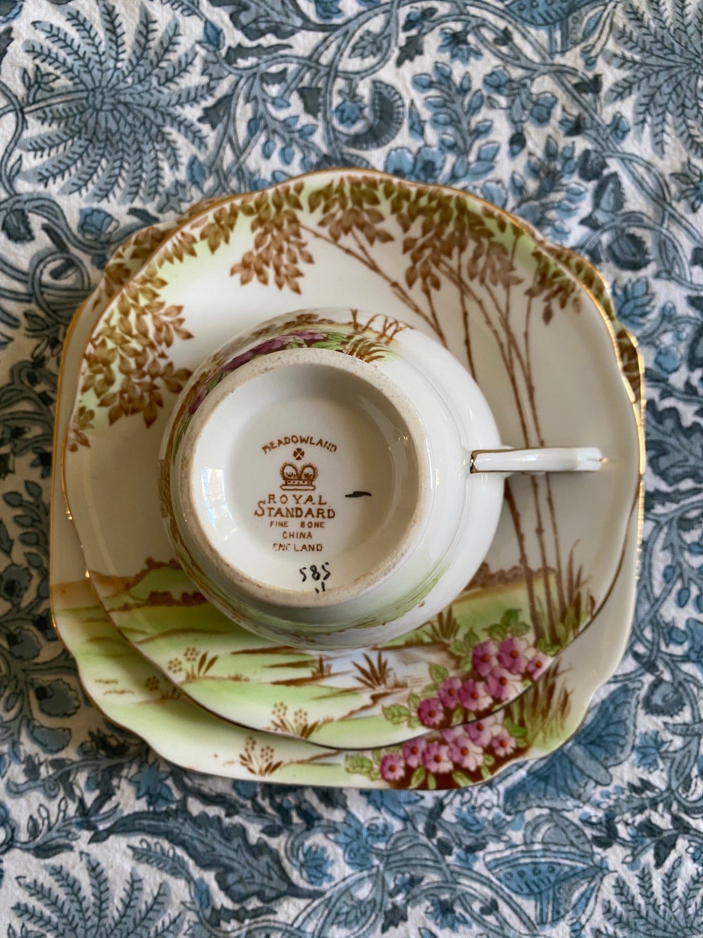 Royal Standard Bone China Meadowland pattern trio