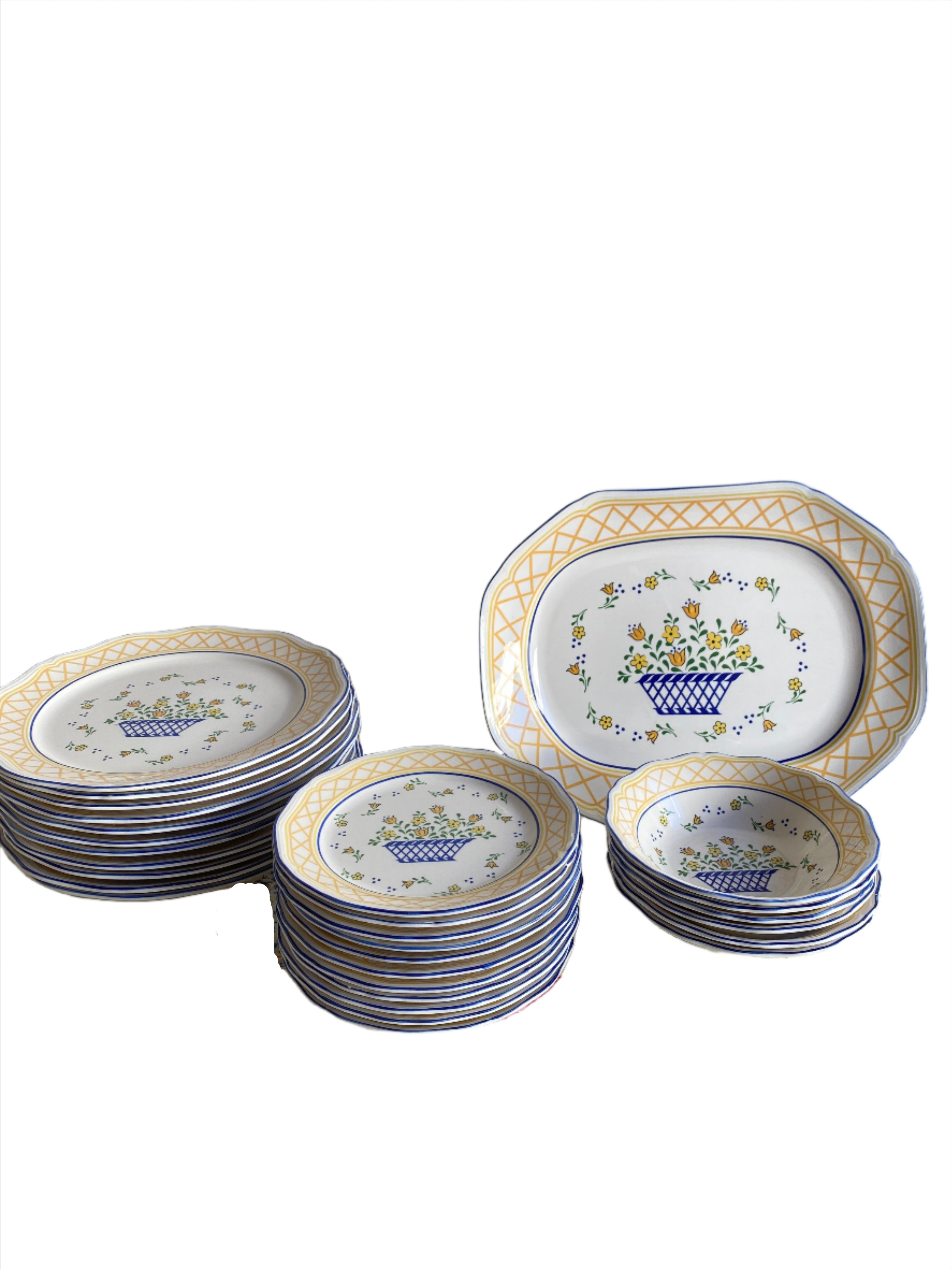 Basketweave dinner set Antiquely