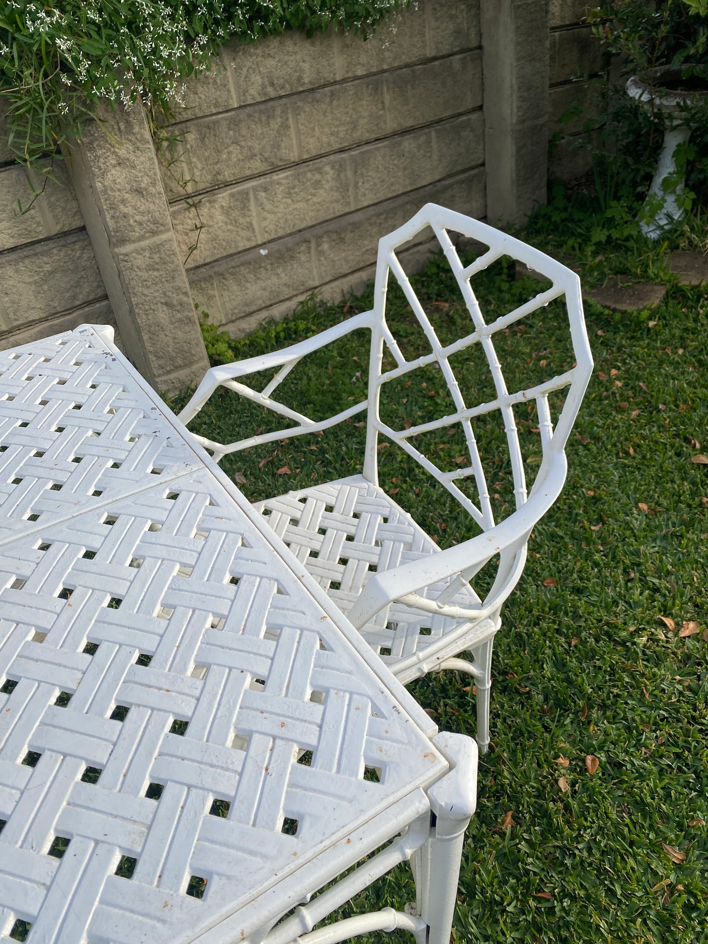 Faux Bamboo Outdoor Aluminium Setting