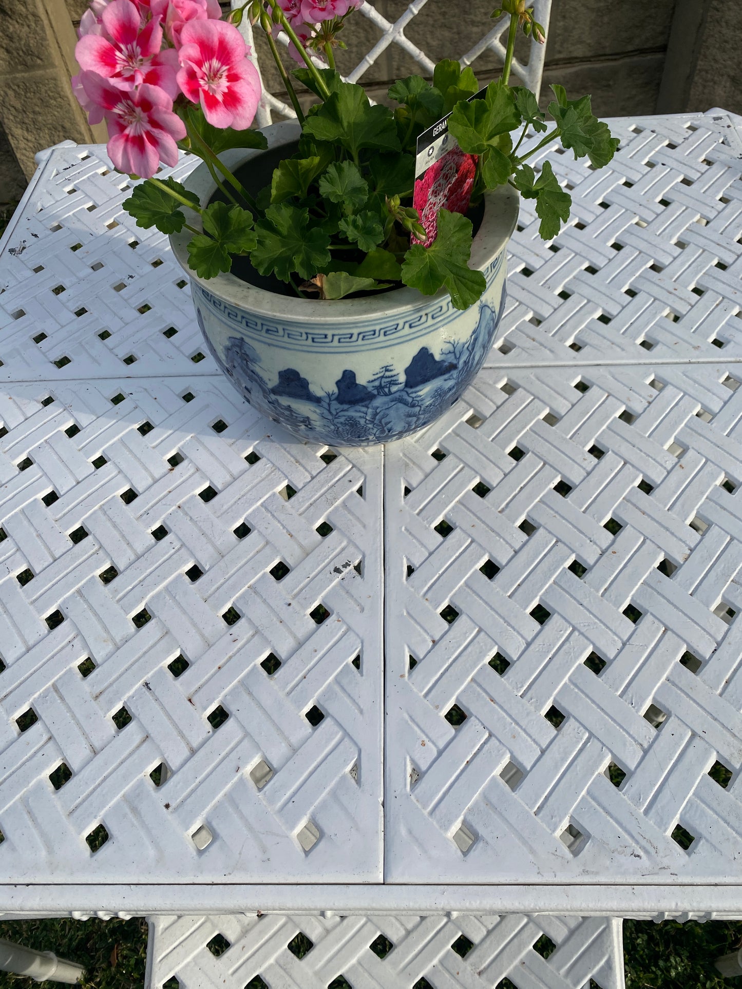 Faux Bamboo Outdoor Aluminium Setting