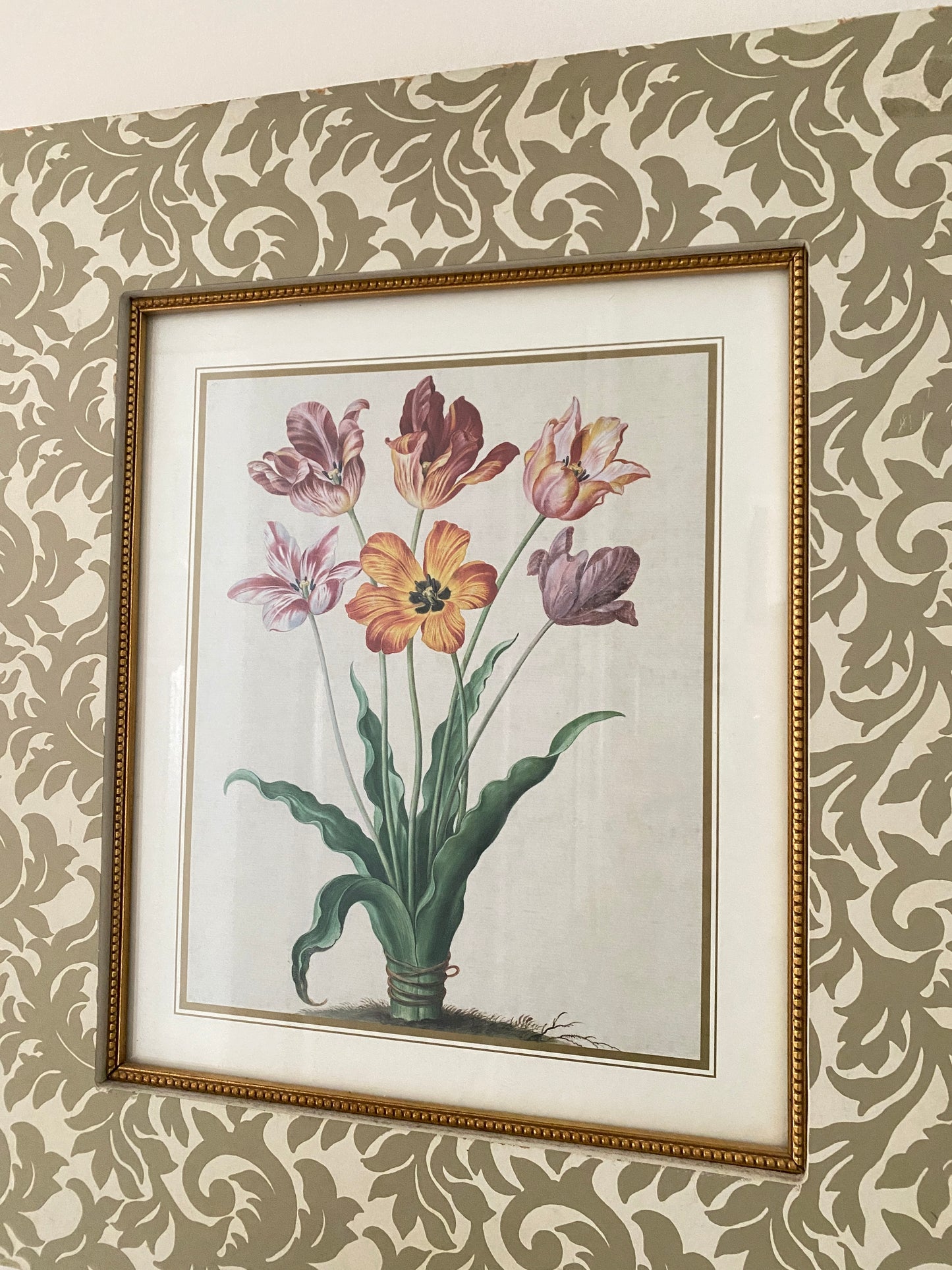 Set of 3 Vintage Floral lithographs