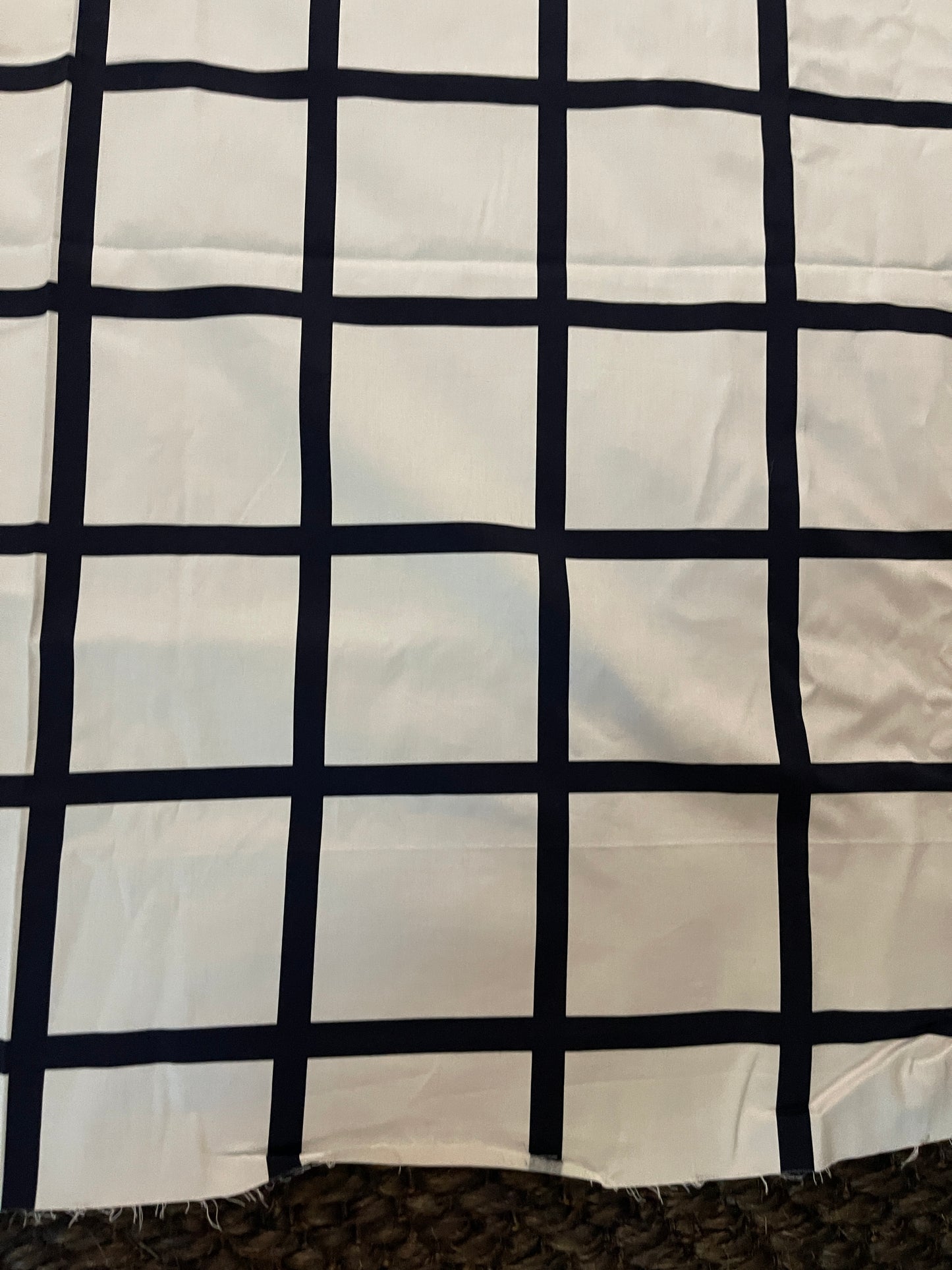 Ralph Lauren Navy check on White remnant fabric