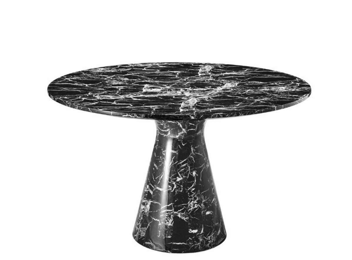 Turner Black Faux Marble Dining Table