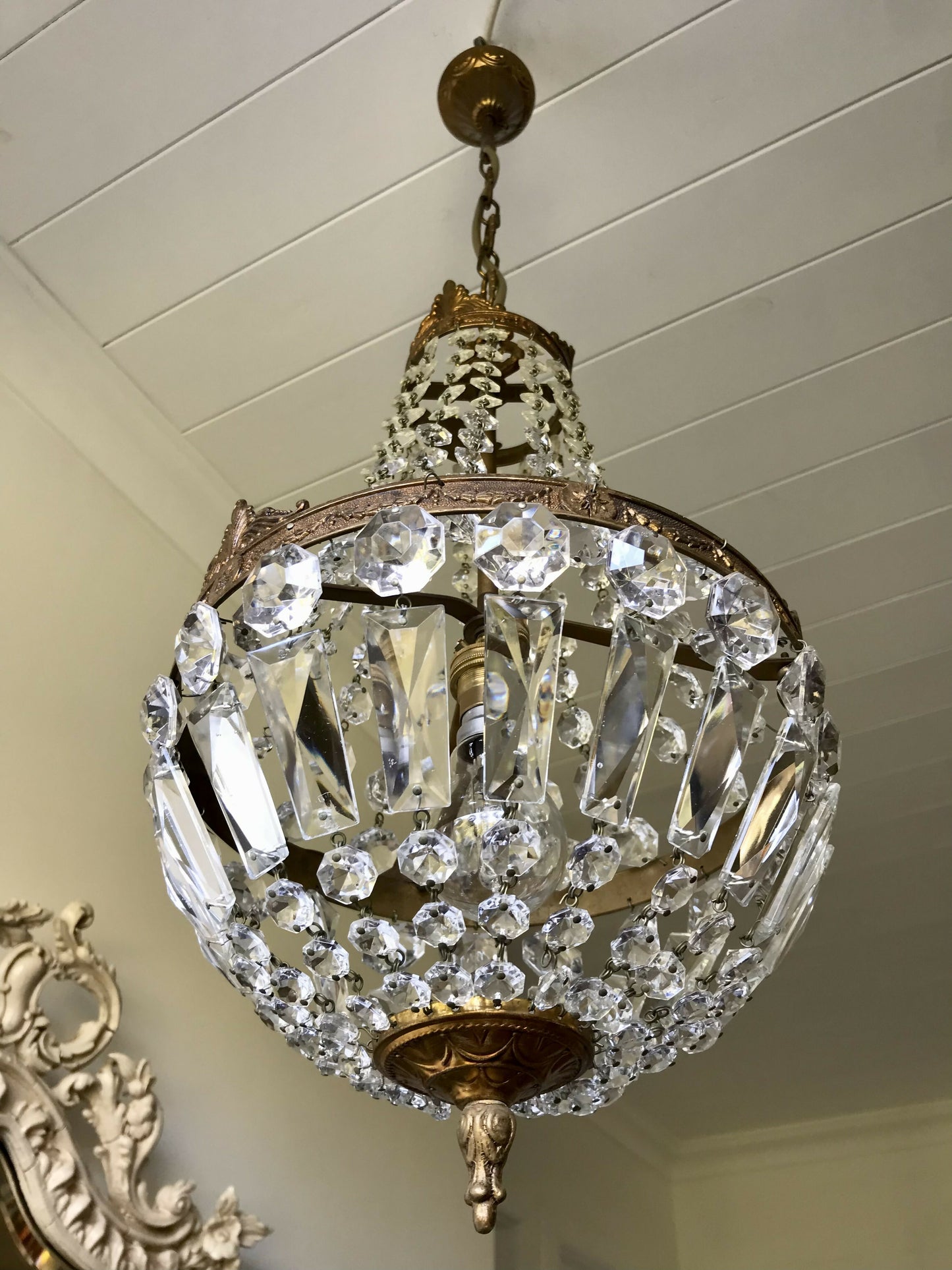 French Basket Style Chandelier