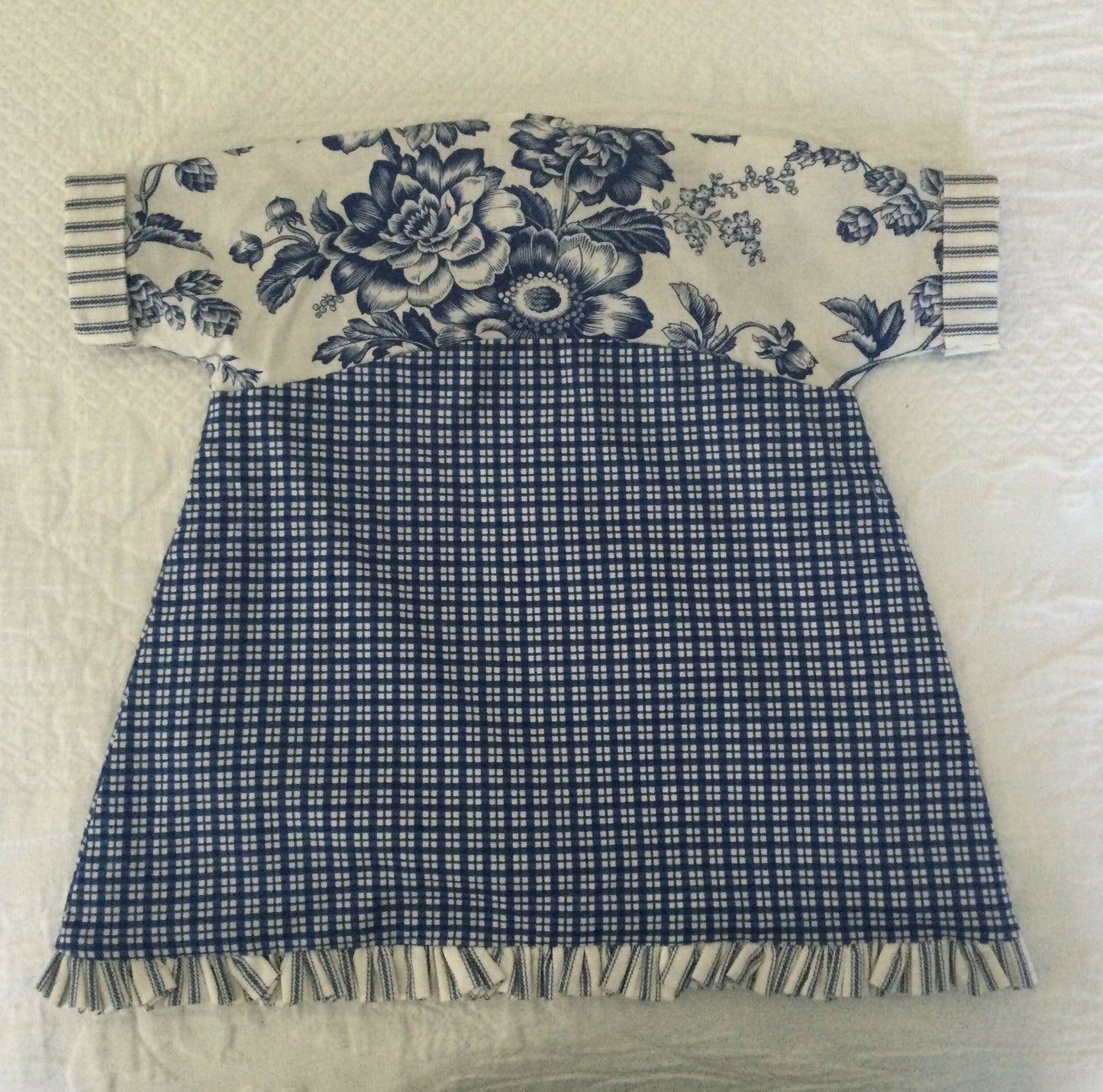 Blue & White Fabric Peg Holder