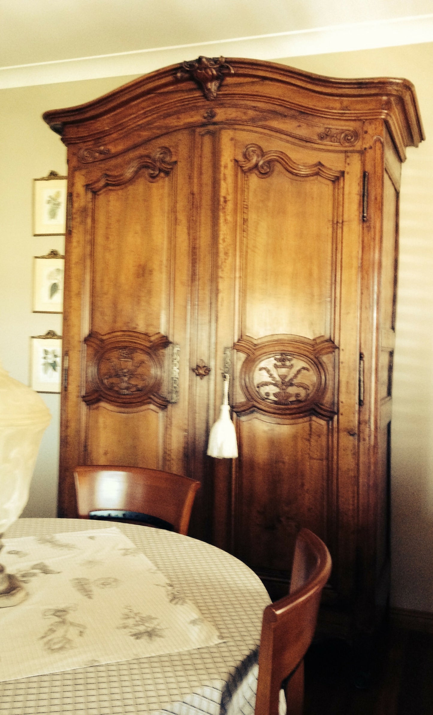 French Wedding Armoire, a fabulous French Find! dated 1796 (see images) 18th Century Louis XV, richly carved armoire from Provence