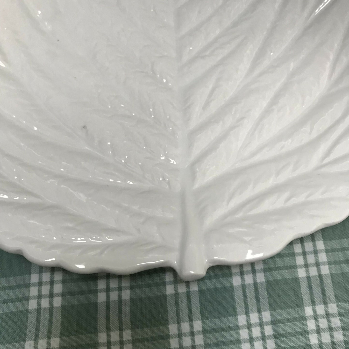 Medium white Italian Majolica Platter