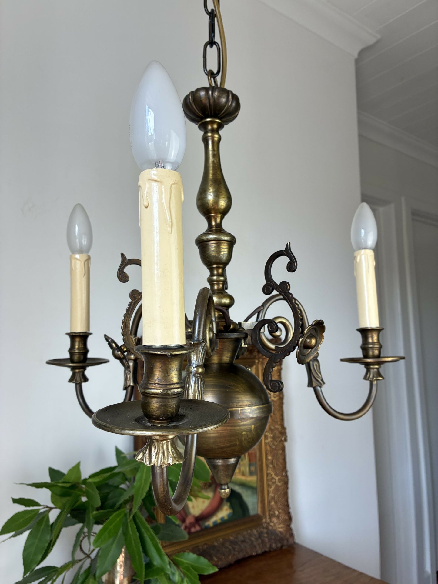 3 arm Flemish Chandelier