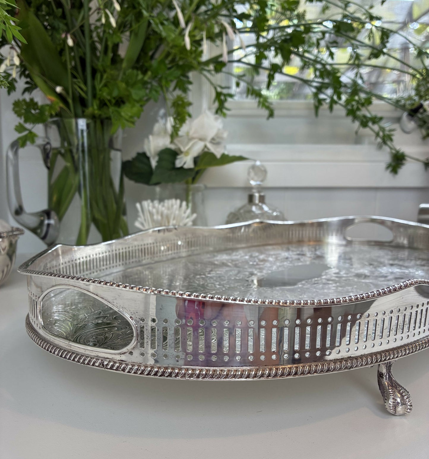 Large Oval Silver Tray