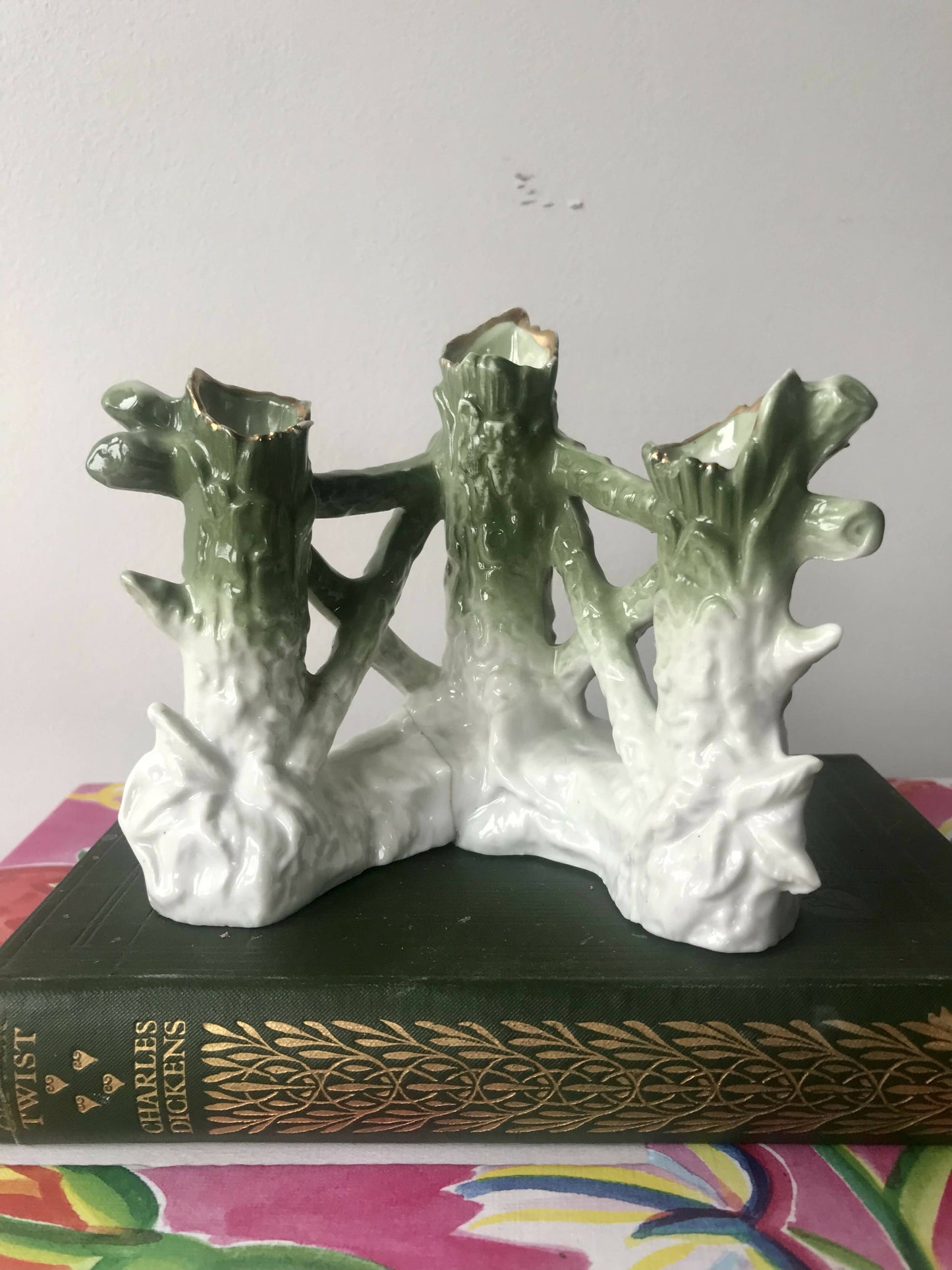 Faux Bois Gate Vase
