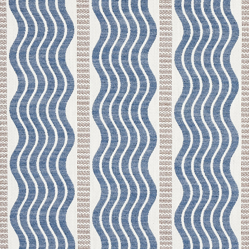 Bolster Cushion - Schumacher Wavy Fabric