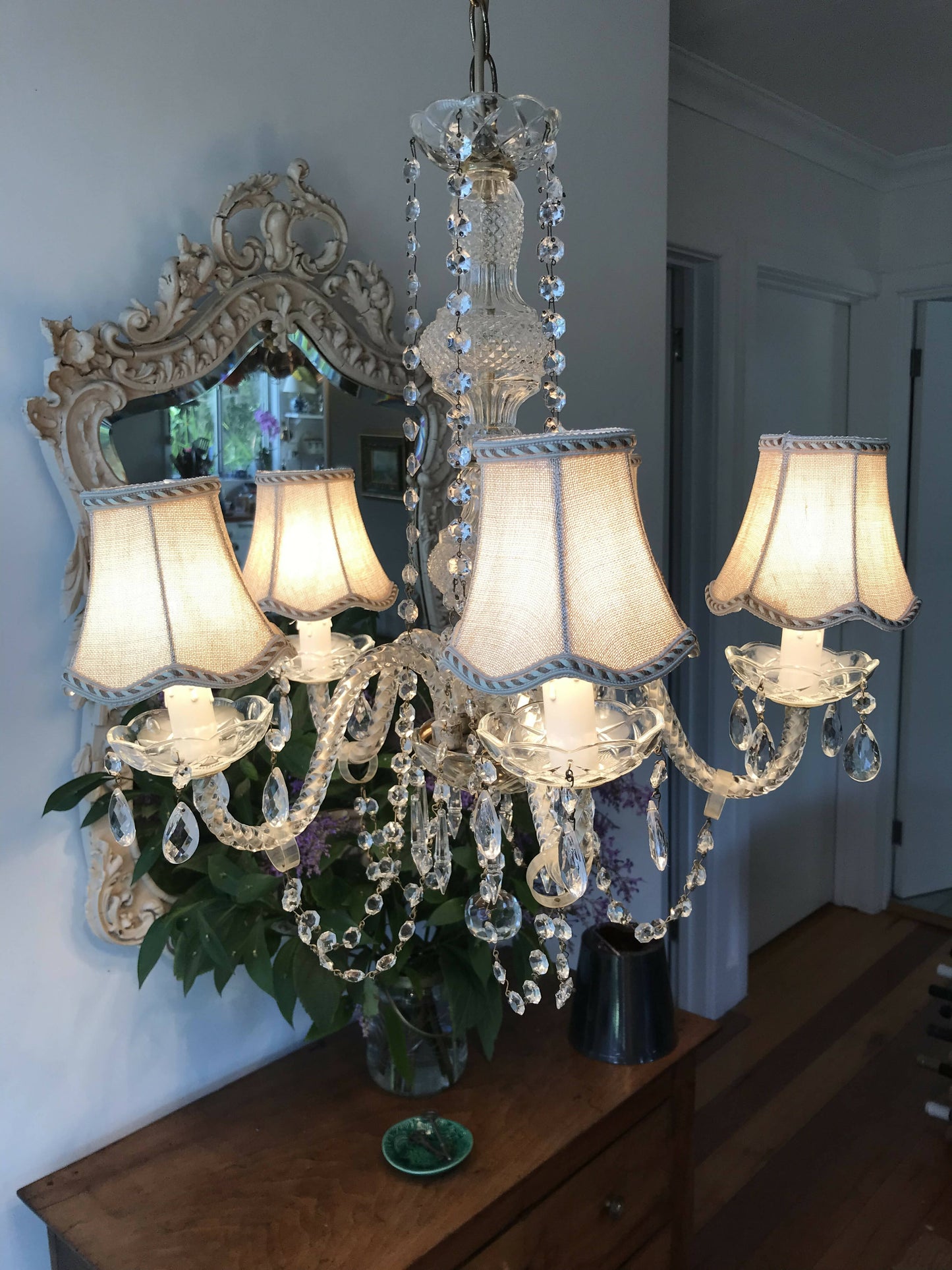 Scalloped clip on shades