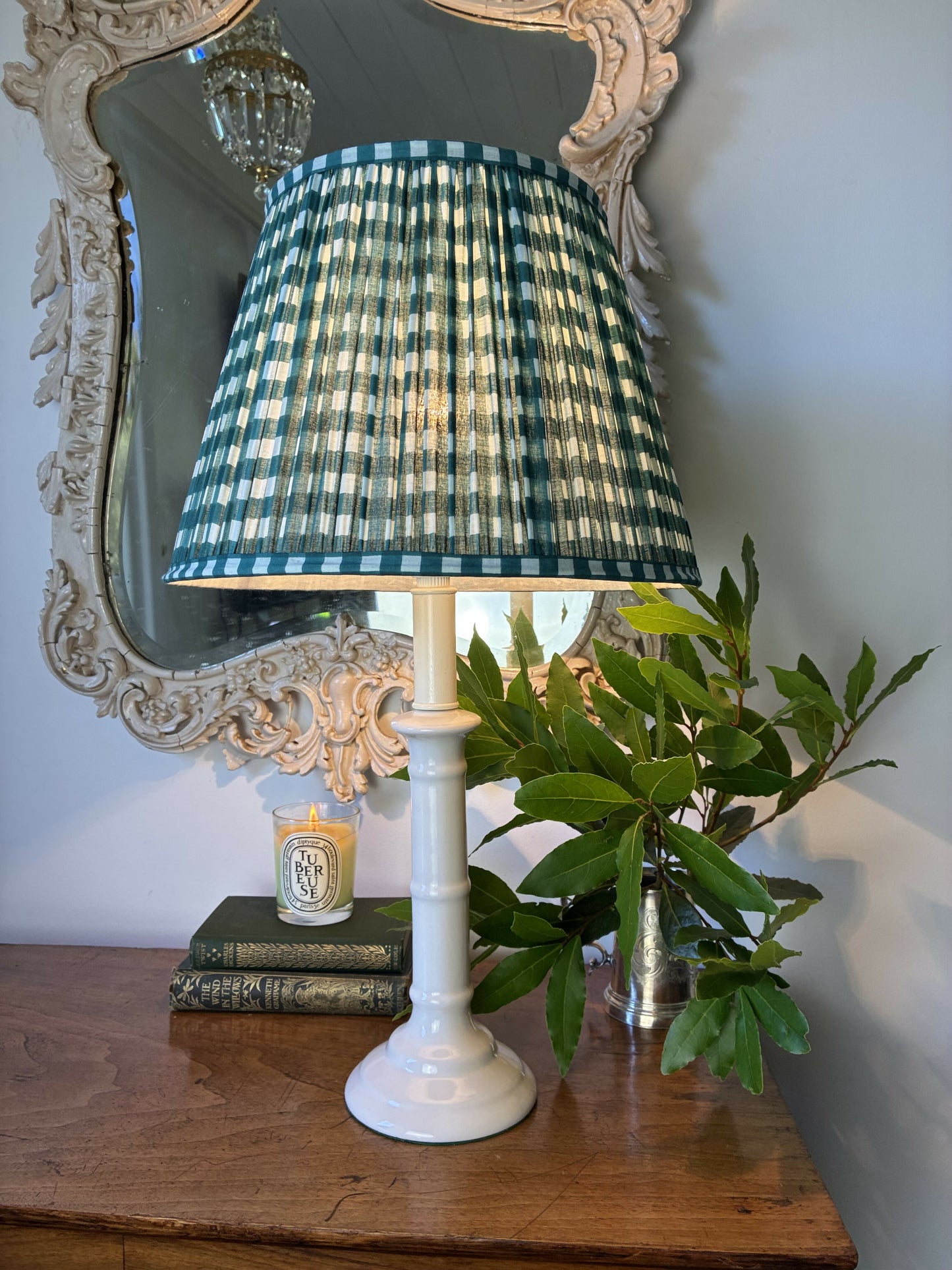 Faux Bamboo Candlestick Lamp Base