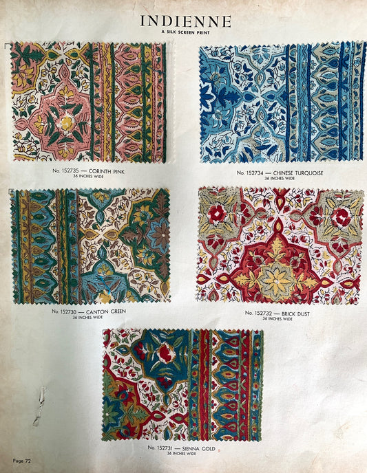 Schumacher Fabric archive page Indienne