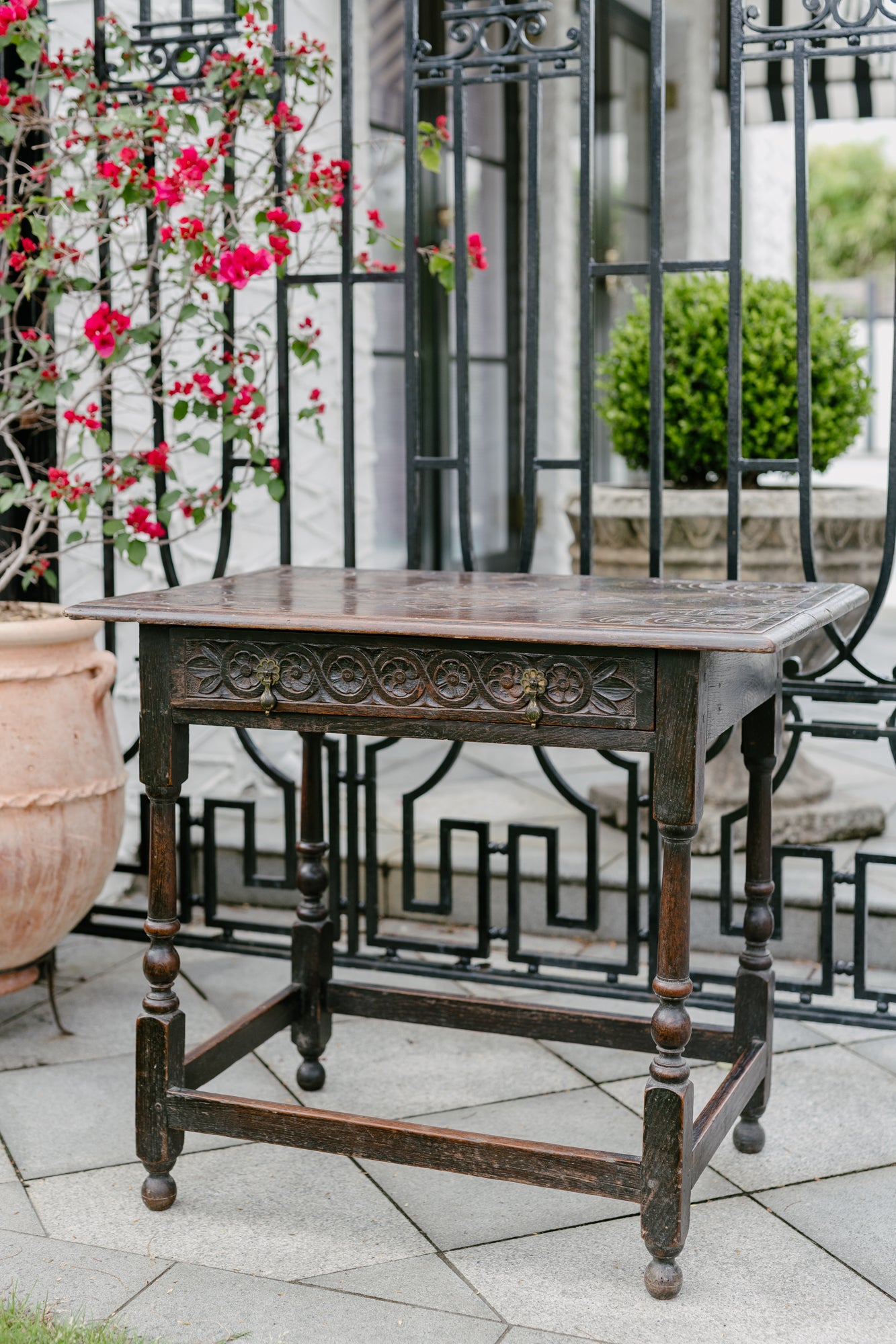 Antique Carved Side Table