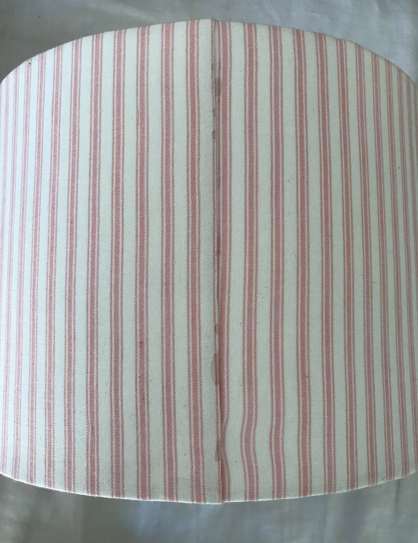 Pink Ticking Drum Lampshade