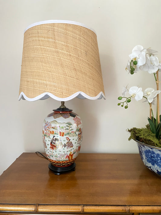 Red Chinoiserie Lampbase