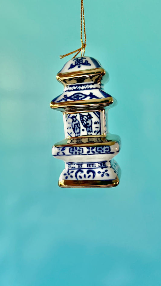 Chinoiserie Pagoda Ornaments - box of 4