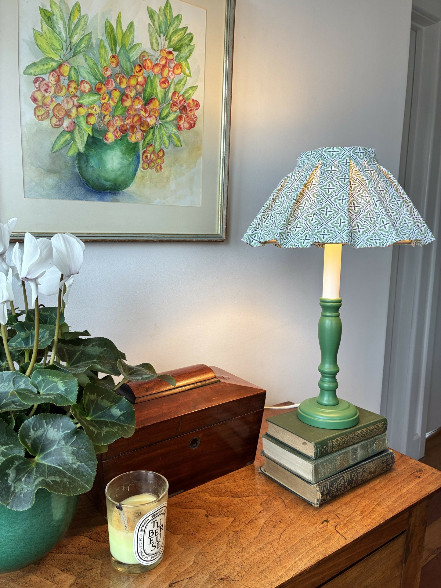 Green Candlestick Lamp
