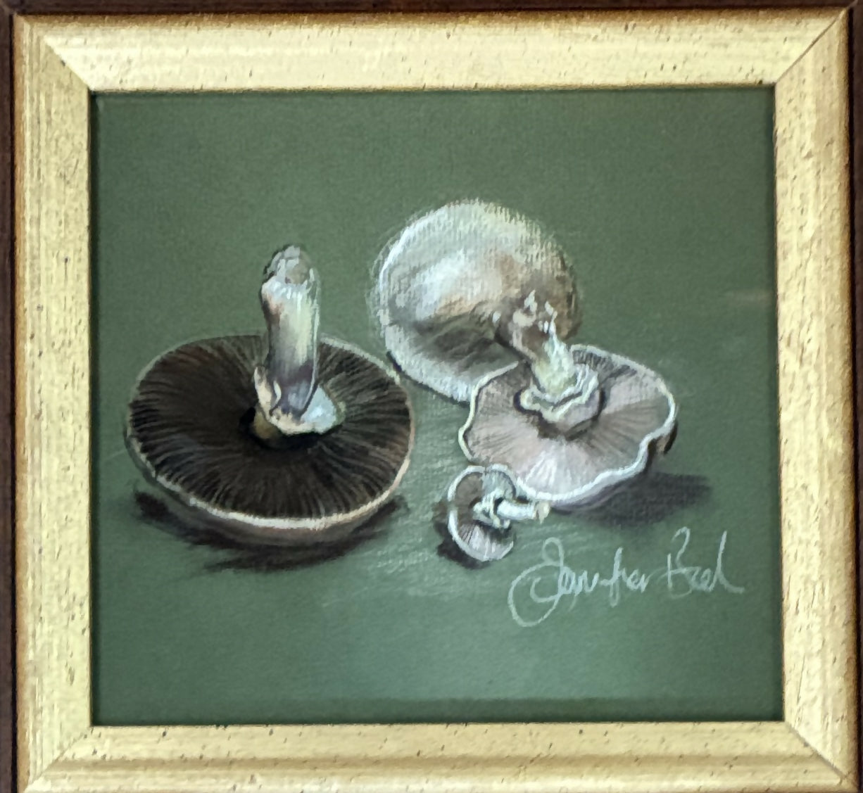Pastel original of Mushrooms