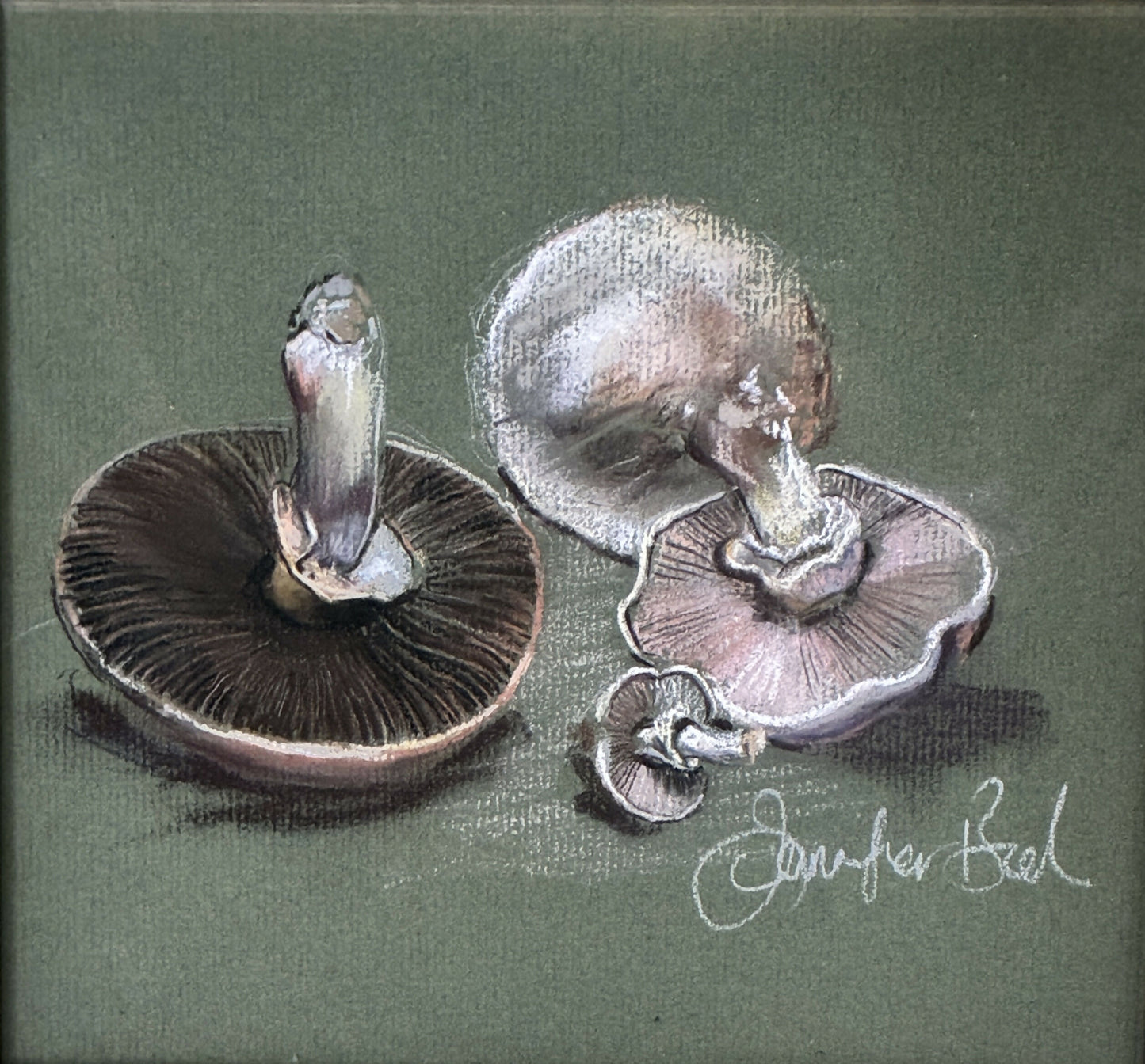 Pastel original of Mushrooms