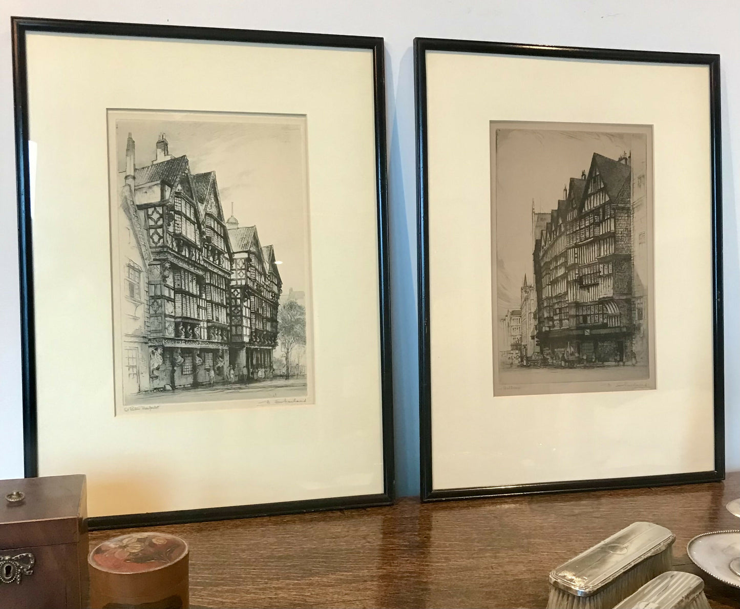 Pair of etchings by noted artist Edward Sharland