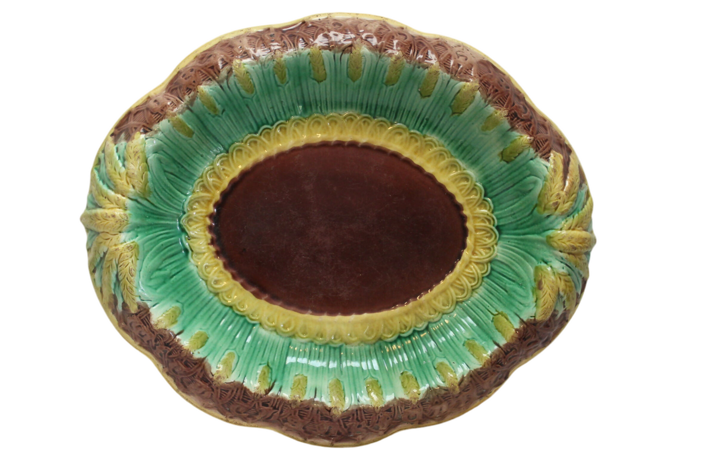 Majolica bread plate or tray