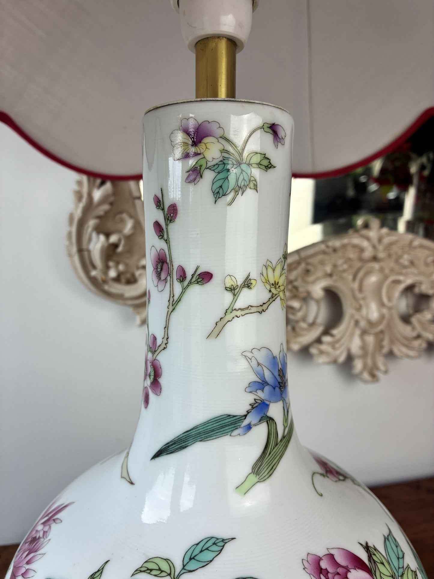 Gourd shaped Chinoiserie Lamp Base