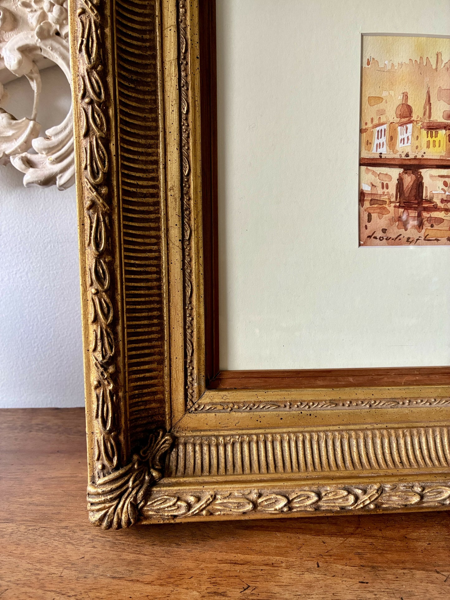 Florentine Watercolour in Gilt frame