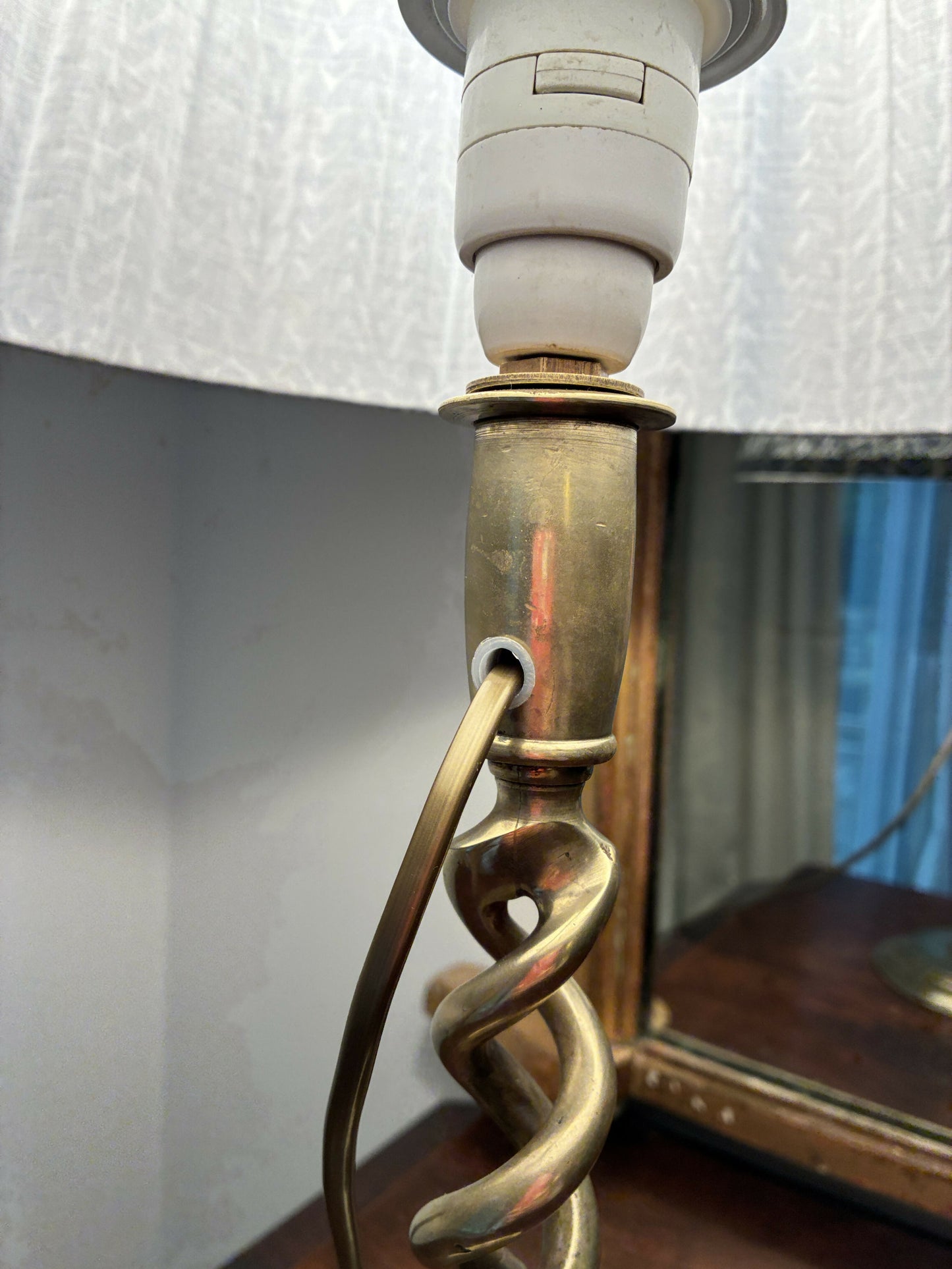 Brass Barley Twist Lampbase