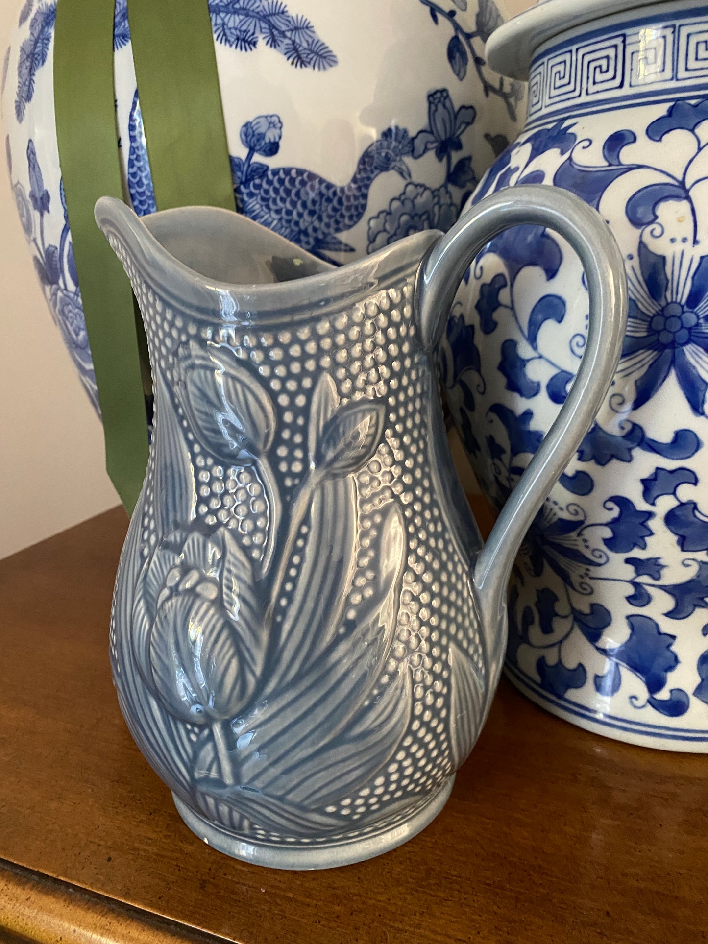 Blue tulip Portuguese Jug