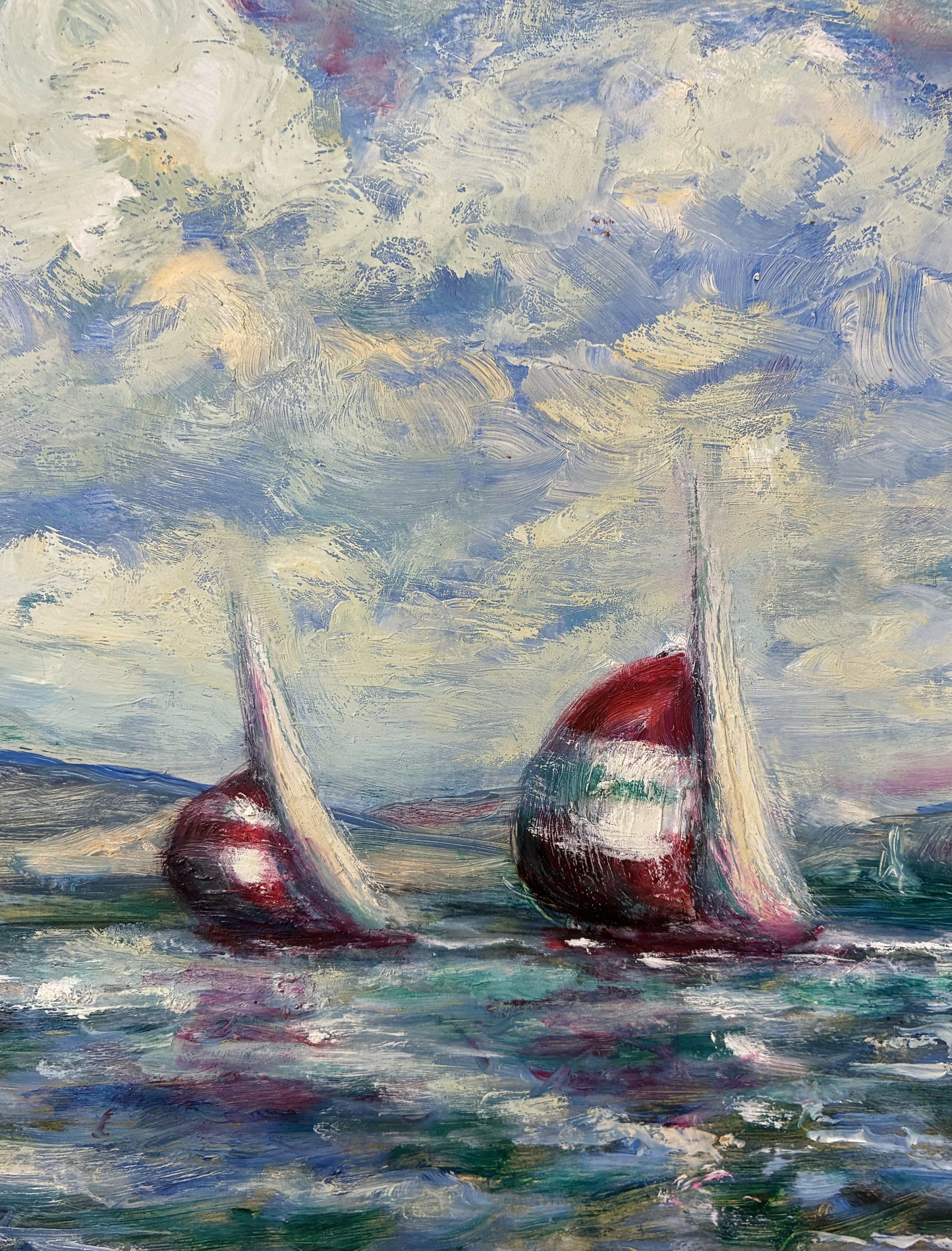 Original painting in magnificent antique frame