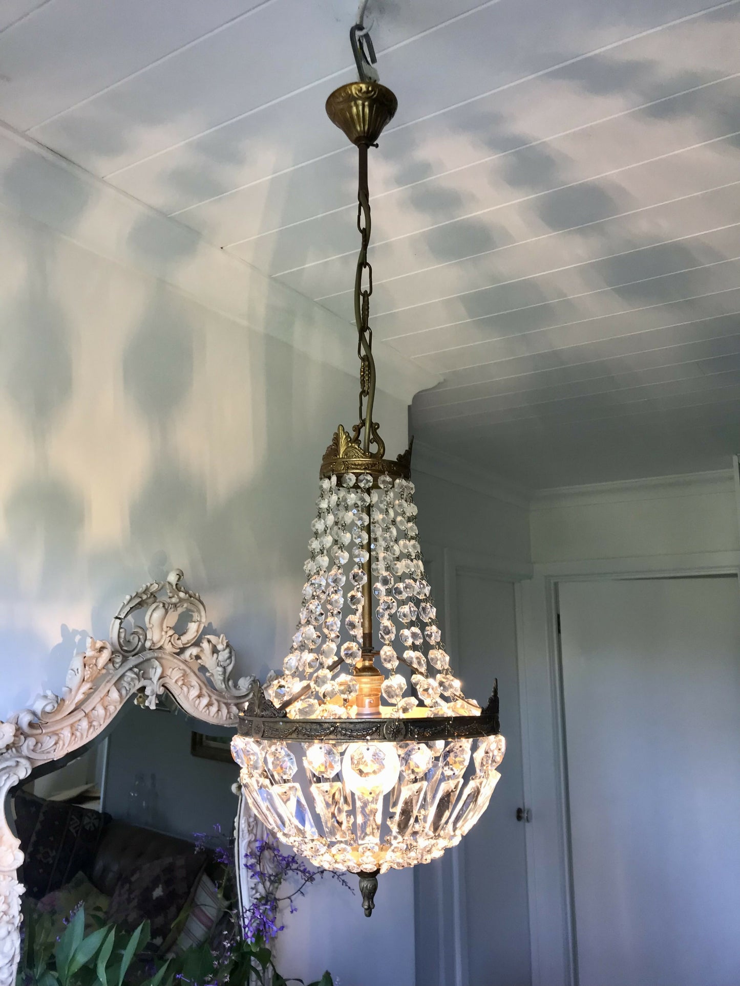 French Basket Style Chandelier